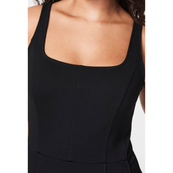 Spanx Ponte Corset Jumpsuit Classic Black Sleeveless Shapewear Relaxed Romper SP - Picture 4 of 12